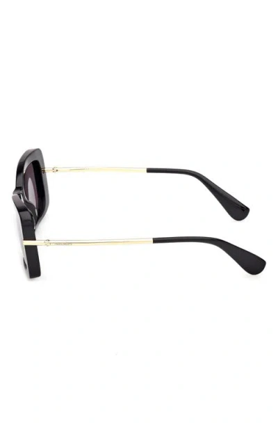 Max Mara 54mm Rectangular Sunglasses In Black