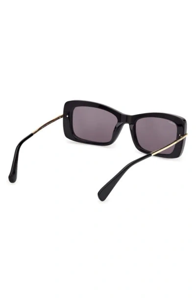 Max Mara 54mm Rectangular Sunglasses In Black