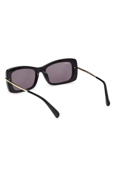 Max Mara 54mm Rectangular Sunglasses In Black
