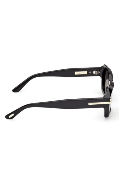 Tom Ford 53mm Rectangular Sunglasses In Black