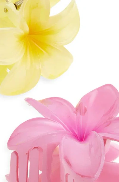 Bp. Assorted 2-pack Plumeria Claw Clips In Multi