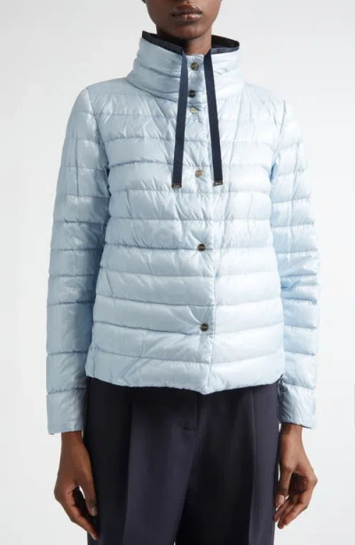 Herno Ultralight Reversible Down Jacket In Blue