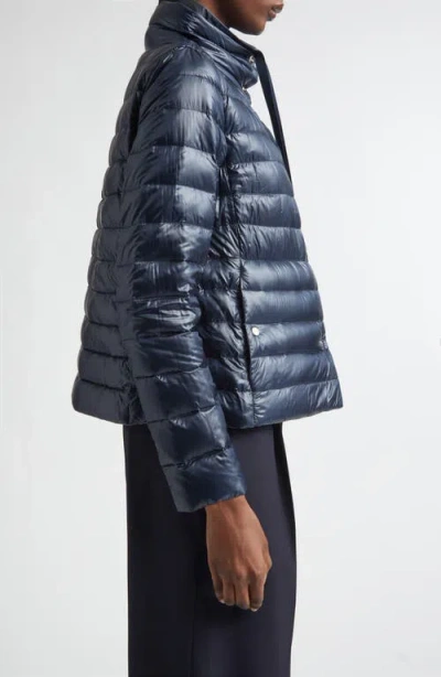 Herno Ultralight Reversible Down Jacket In Blue