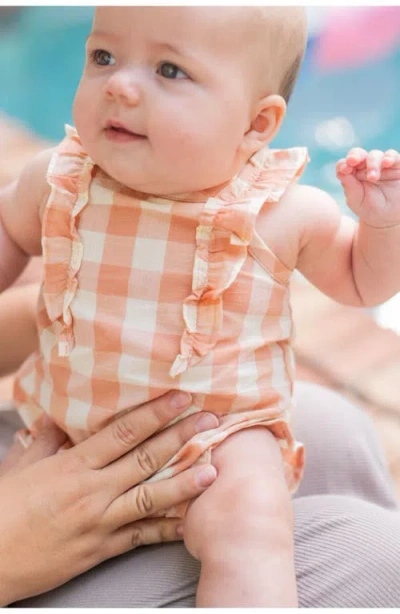 Pehr Checkmate Flutter Bodysuit In Brown