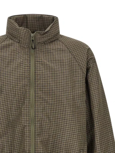 Comme Des Garçons Green Checked Jacket In Green