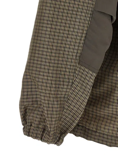 Comme Des Garçons Green Checked Jacket In Green