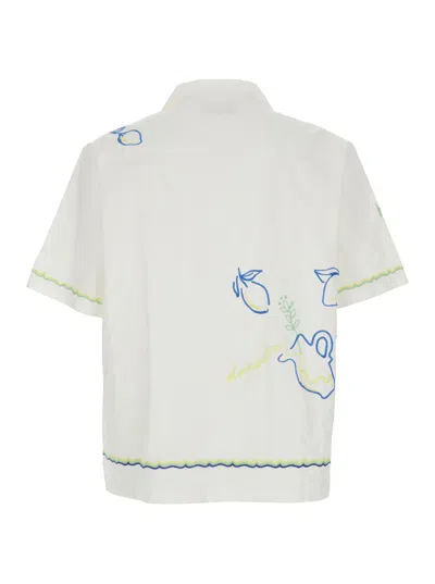 Dunst Hand Drawing Open Collared Shirt In Multi