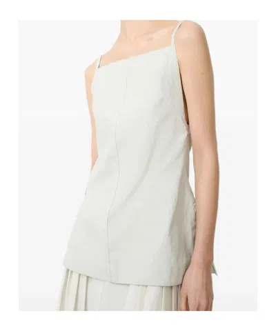 Studio Nicholson Raddle Slender Strap Side Vent Top In Neutral