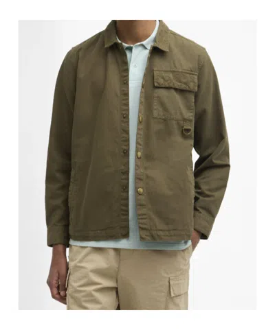 Barbour Declan Patch Overshirt In Green