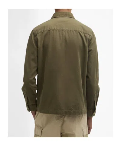 Barbour Declan Patch Overshirt In Green