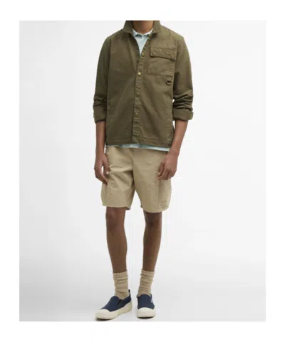 Barbour Declan Patch Overshirt In Green