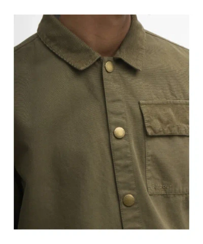 Barbour Declan Patch Overshirt In Green