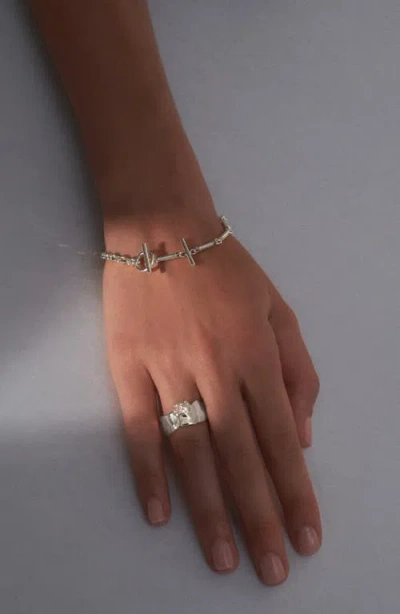 Lady Grey Triplet Toggle Anklet In Blue