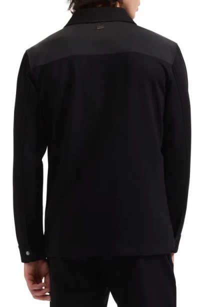 Bugatchi Soft Touch Knit Shirt Jacket In Black