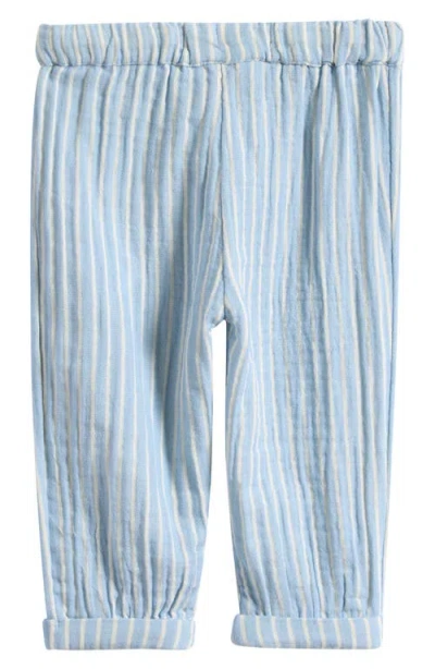 Boden Stripe Double Cloth Drawstring Pants In Blue