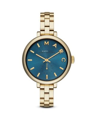 Marc Jacobs Sally Watch, 36mm In Gold/blue Dial