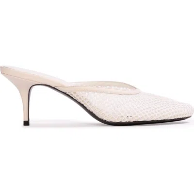 Black Suede Studio Giuly 65 Mule In White