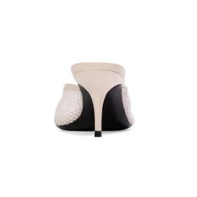 Black Suede Studio Giuly 65 Mule In White