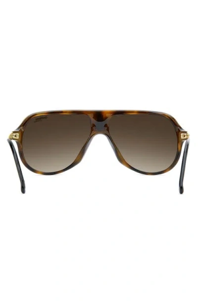 Carrera Eyewear Safari 62mm Oversize Gradient Rectangular Sunglasses In Brown