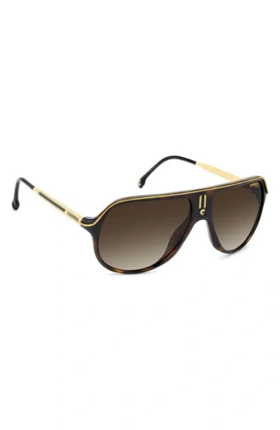 Carrera Eyewear Safari 62mm Oversize Gradient Rectangular Sunglasses In Brown