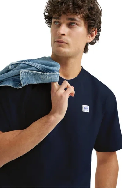 Lee Logo Patch T-shirt In Blue