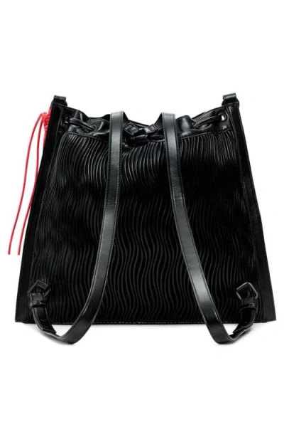Desigual Convertible Embossed Backpack In Black