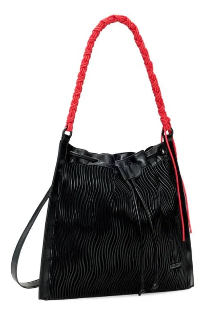 Desigual Convertible Embossed Backpack In Black