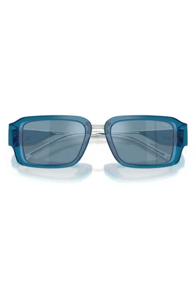 Diesel ® 52mm Rectangular Sunglasses In Blue