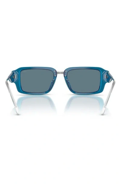 Diesel ® 52mm Rectangular Sunglasses In Blue