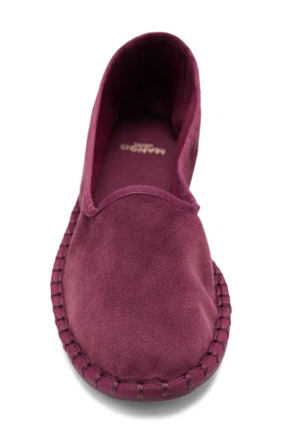 Mango Velour Shoes In Purple