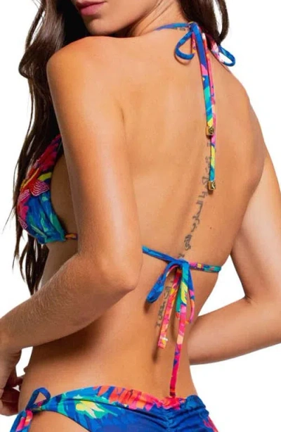 Cosita Linda Triangle Bikini Top In Multi