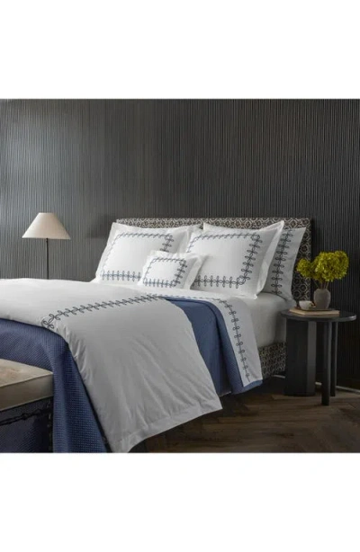 Matouk Gordian Knot 500 Thread Count Cotton Percale Flat Sheet In White