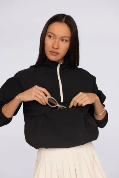 Fore-té Club Attire Margot Performance Pullover In Black