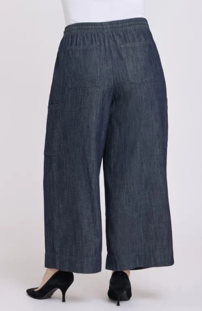 Nydj Plus Size Whitney Crop Pull-on Cargo Pants In Purple