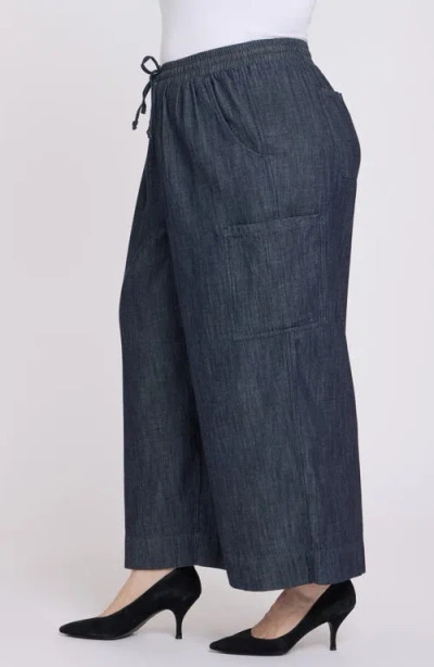Nydj Plus Size Whitney Crop Pull-on Cargo Pants In Purple