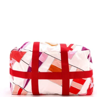 Pre-owned Hermes  Hermes Drapeaux Au Vent Bag Printed Canvas Large In Pattern