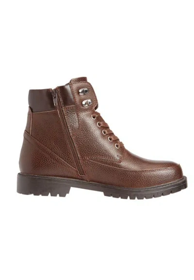 Kingsize Zip-up Work Boots In Brown