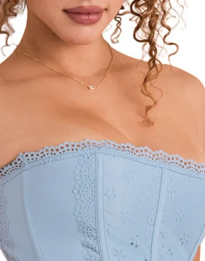 Adore Me Willla Unlined Strapless Corset In Blue