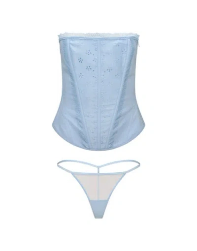 Adore Me Willla Unlined Strapless Corset In Blue