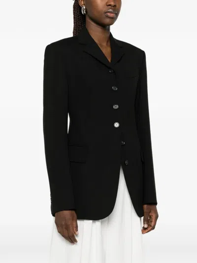 Max Mara Cosetta Buttoned Blazer In Blue
