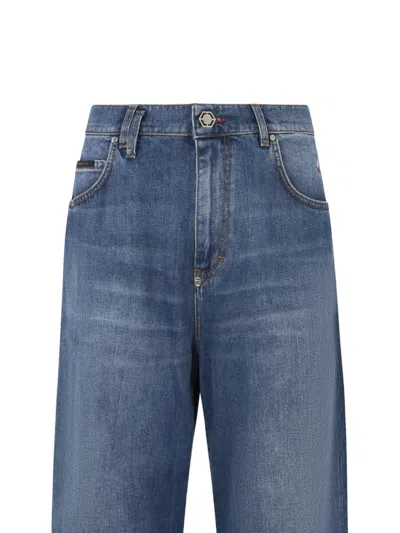 Philipp Plein Stone-washed Jeans In Blue