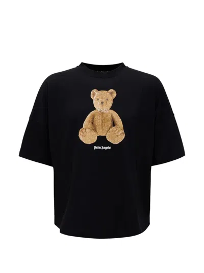 Palm Angels Men Black Bear T-shirt, Xxs Luxury T-shirts For Men Darveys
