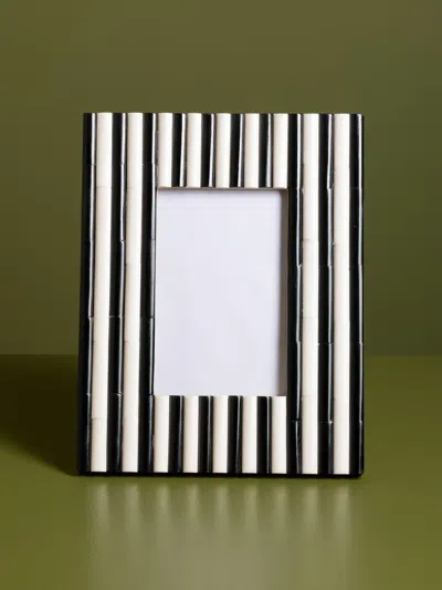Cu I Seeyou Striped Rectangle Picture Frame In Black