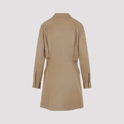Celine Wool Mini Dress In Neutral