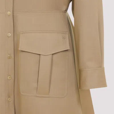 Celine Wool Mini Dress In Neutral