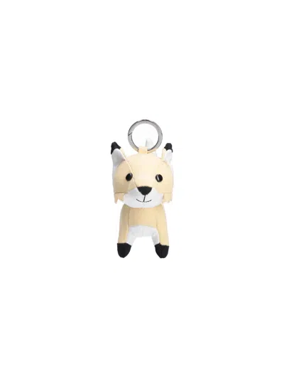 Maison Kitsuné Fox Bag Charm Accessories In Neutral