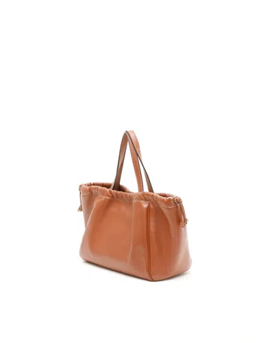 Celine Céline Small Cabas Drawstring Cuir Triomphe Bag In Brown
