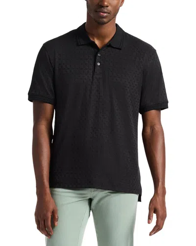 Robert Graham Elias Basket Weave Polo In Black