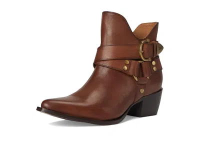 Frye Sacha Strap Bootie In Brown