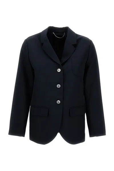 True Royal Tailored Jacket With Notched Lapel In Blue